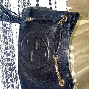 Black Leather Gucci Bag